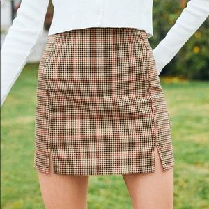 John Galt- Cara Plaid Mini Skirt/ Brandy Melville